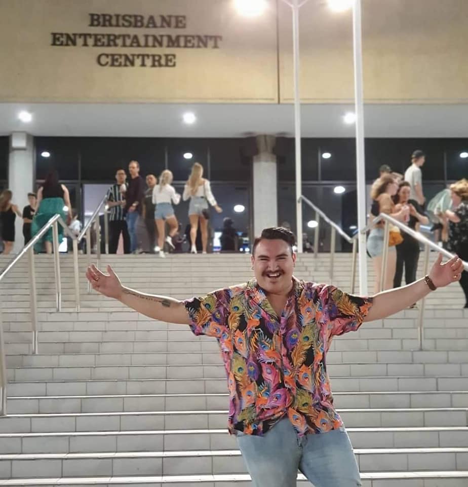 Here is one ecstatic James at “his boy” Khalid’s concert last night!